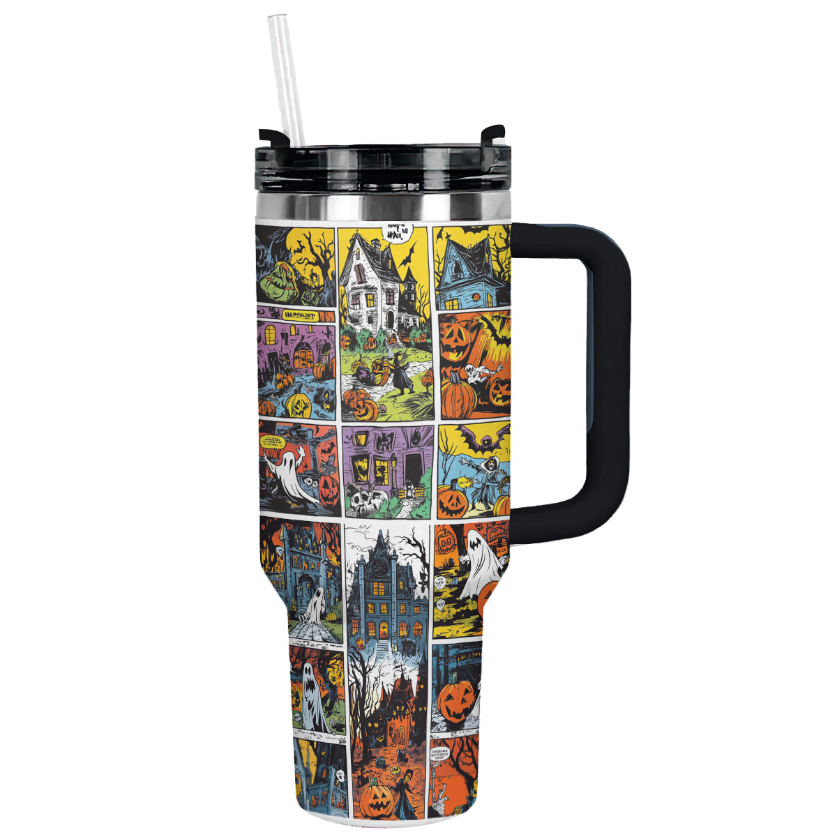 Shineful Tumbler Halloween Comic Spooky Scenes
