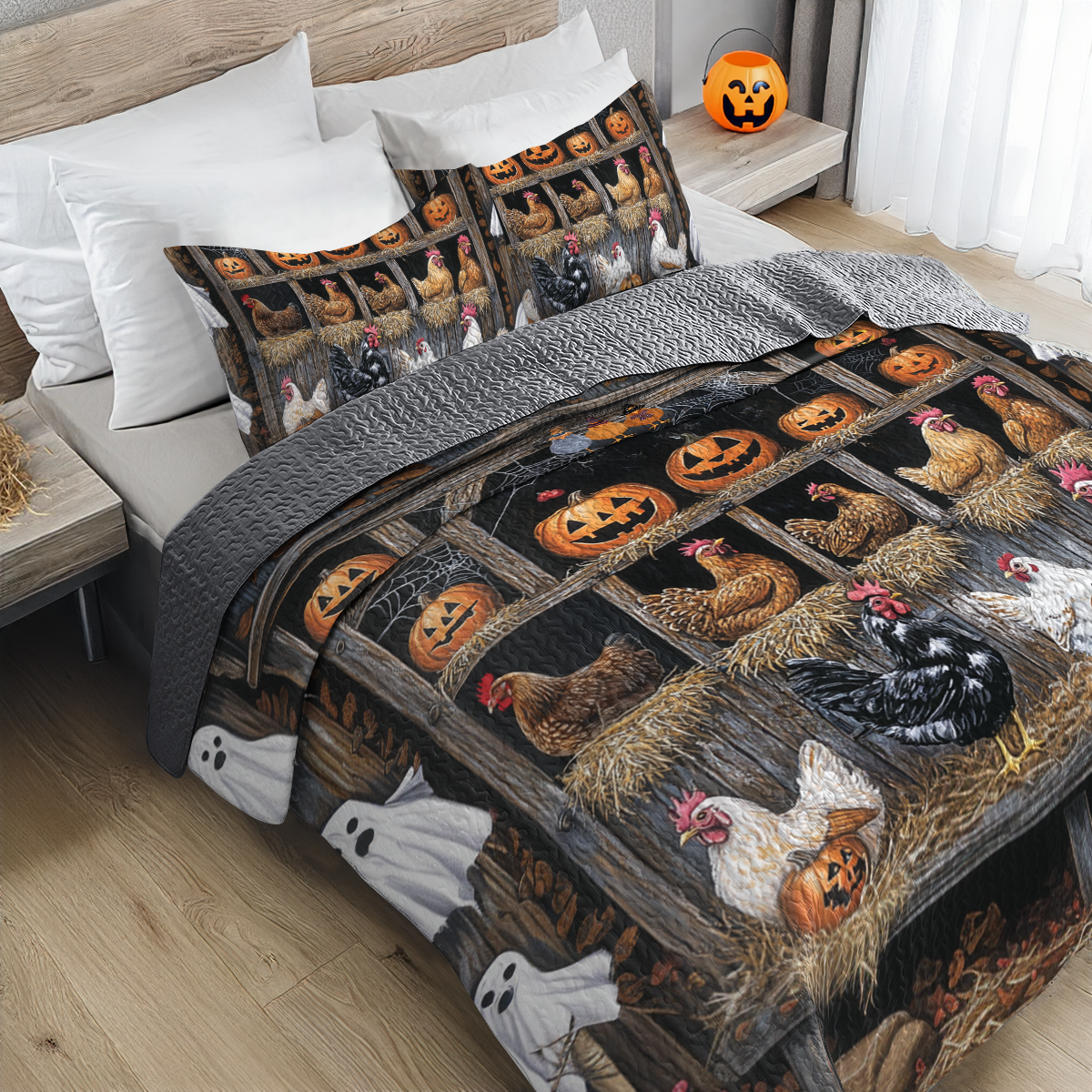 Shineful All Season Quilt 3-Piece Set Wicked Chicken Coop