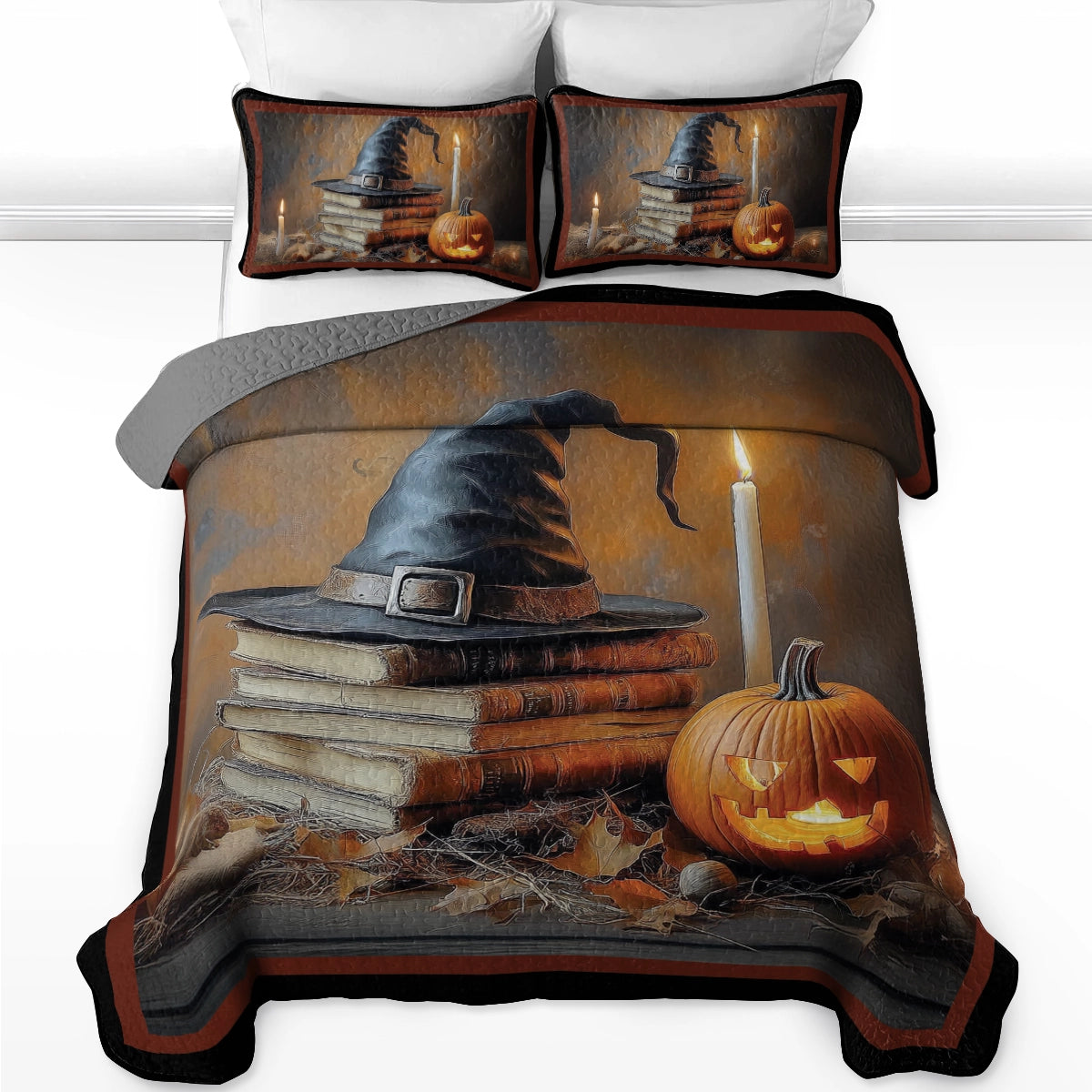 Shineful All Season Quilt 3-Piece Set - Midnight Reading Spell