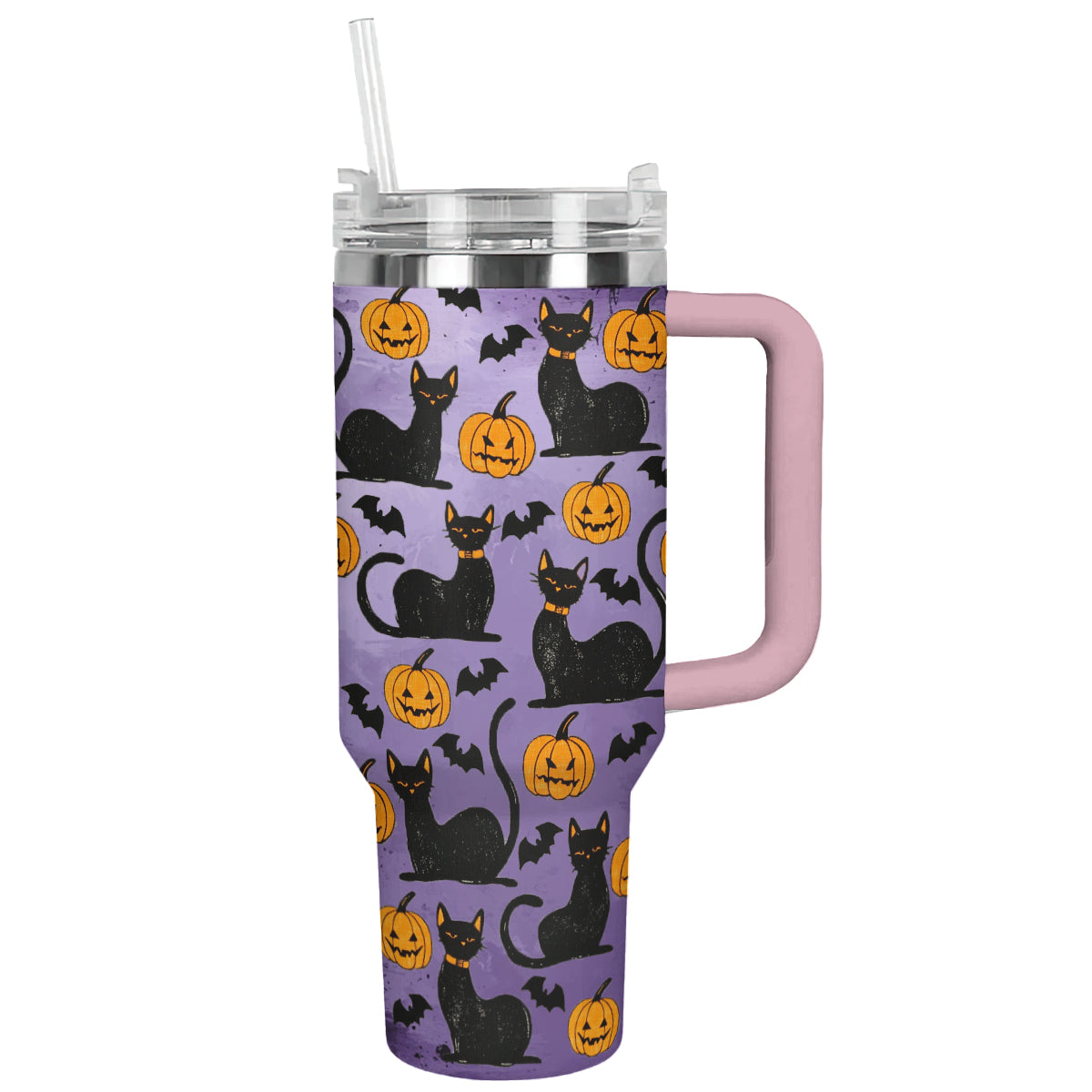 Shineful Tumbler Shadowed Feline Pumpkins