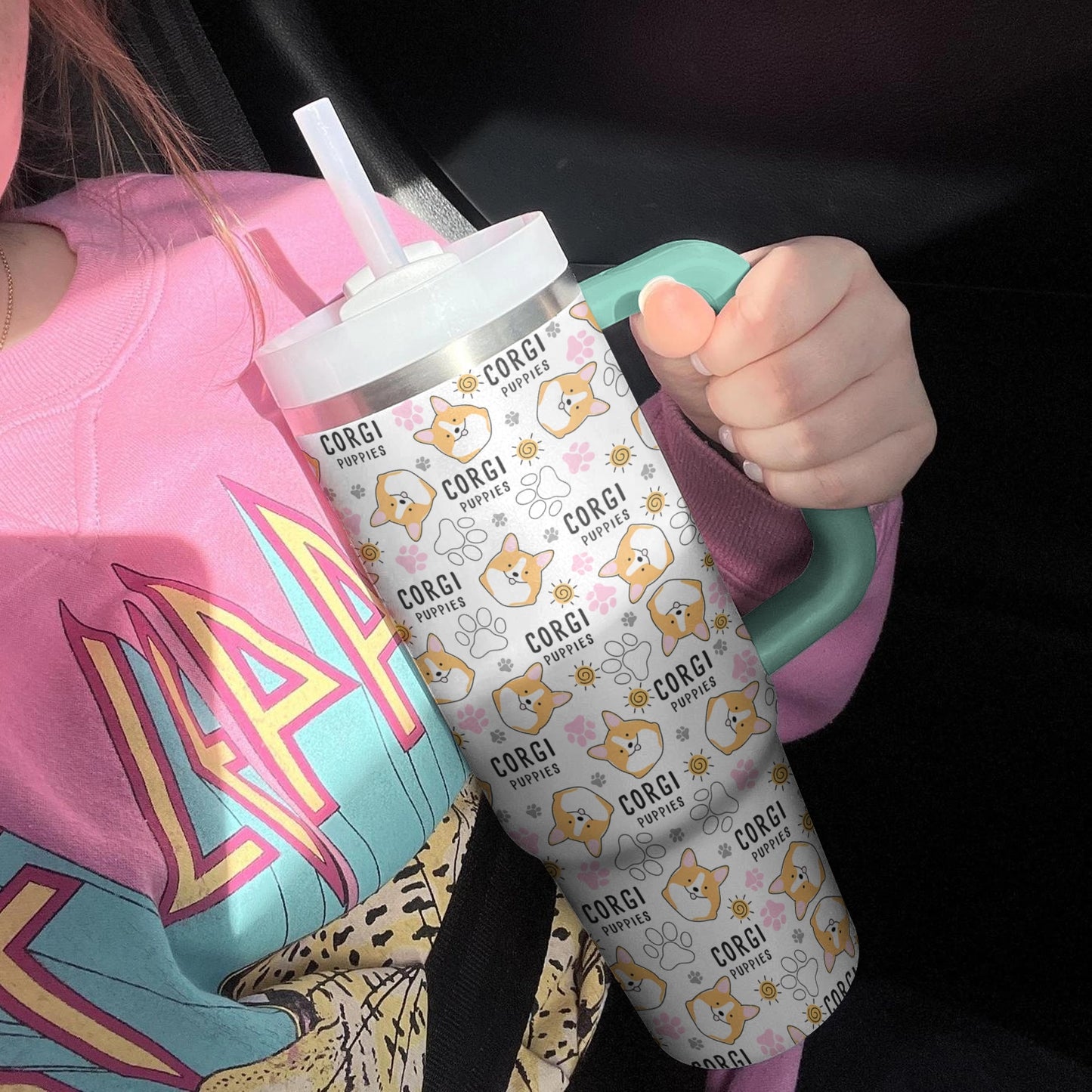 Shineful Tumbler Sunny Corgi Sips