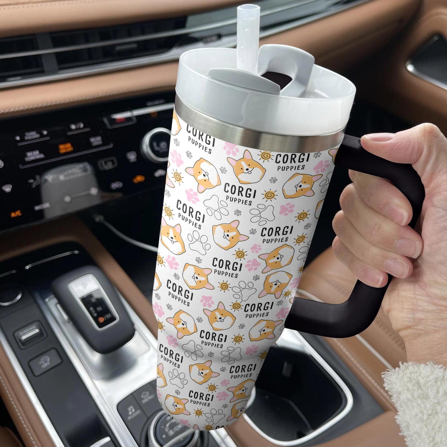 Shineful Tumbler Sunny Corgi Sips