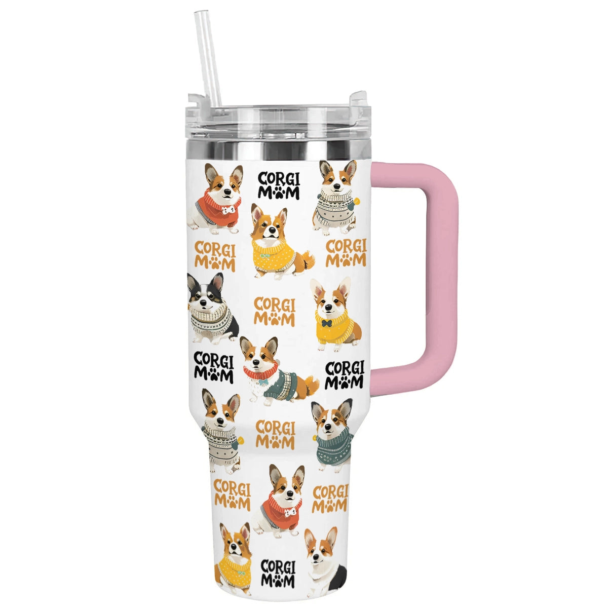 Shineful Tumbler Delight Colorful Corgi Mom