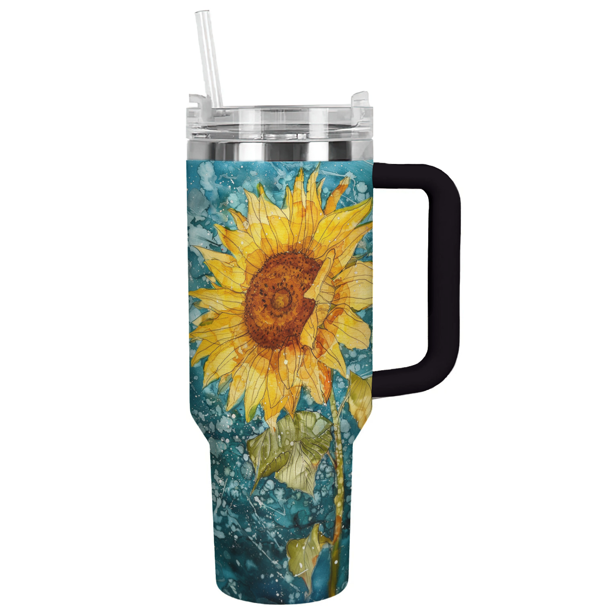 Shineful Tumbler Golden Sunflower Artful Sunburst