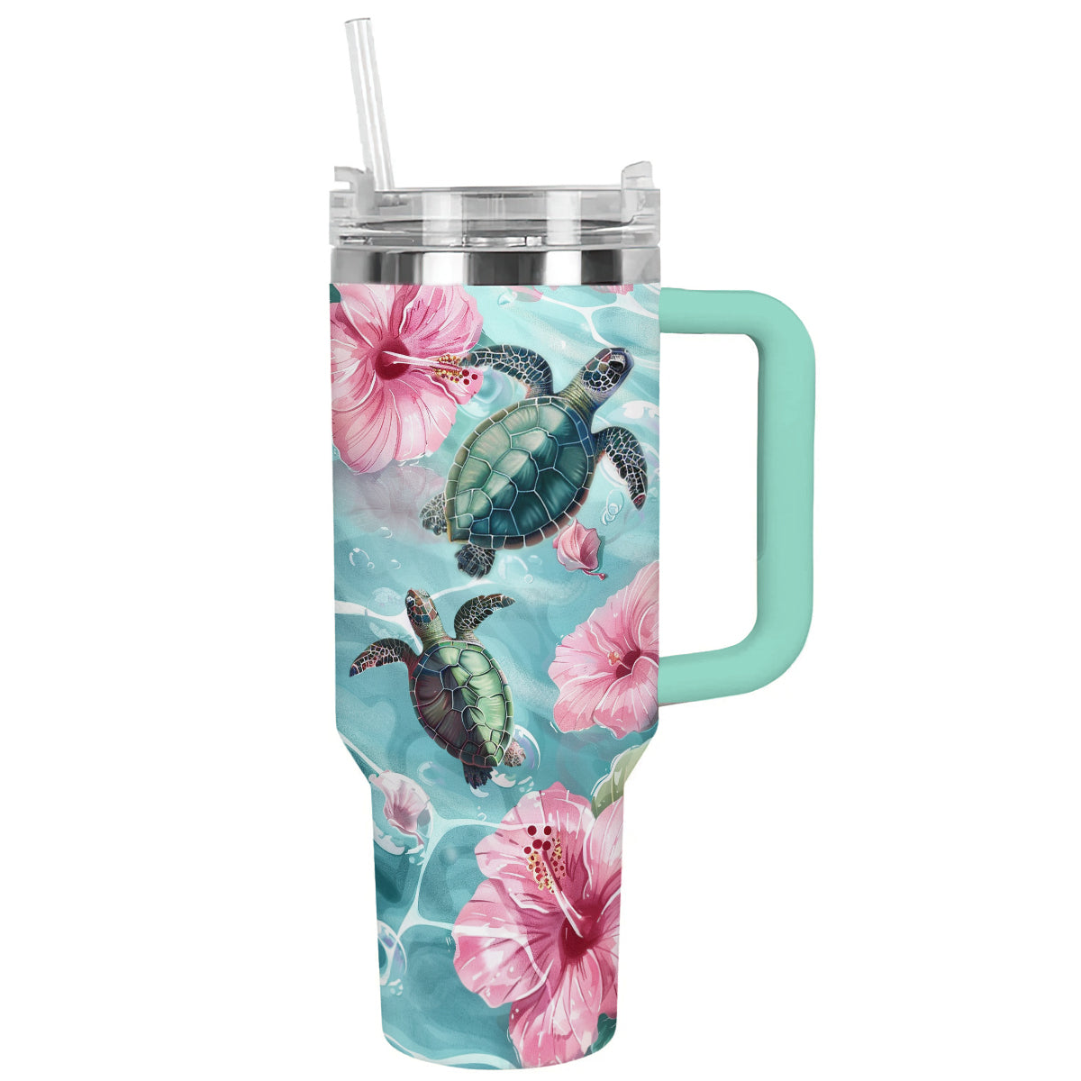 Shineful Tumbler Hibiscus Turtle Paradise