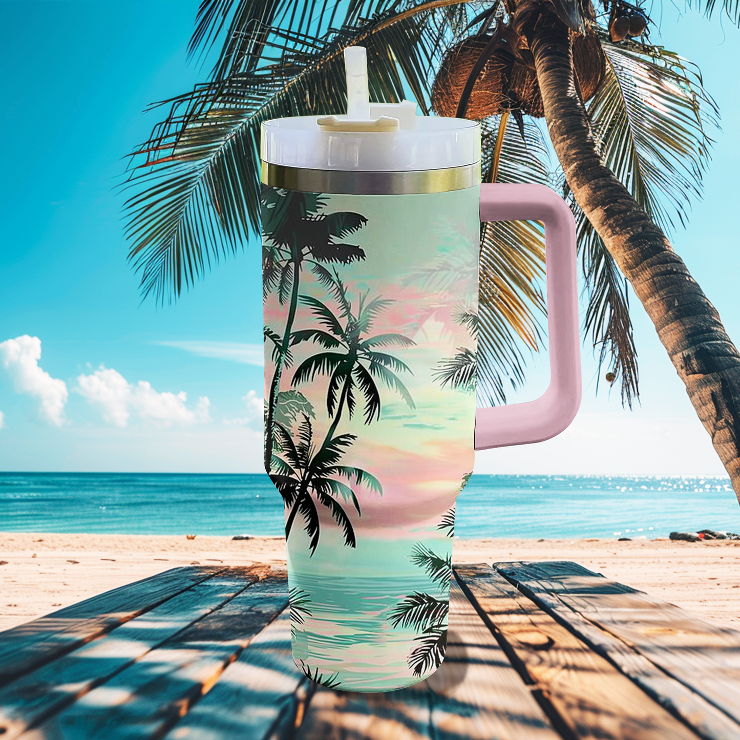 Shineful Tumbler Tropical Coconut Tree