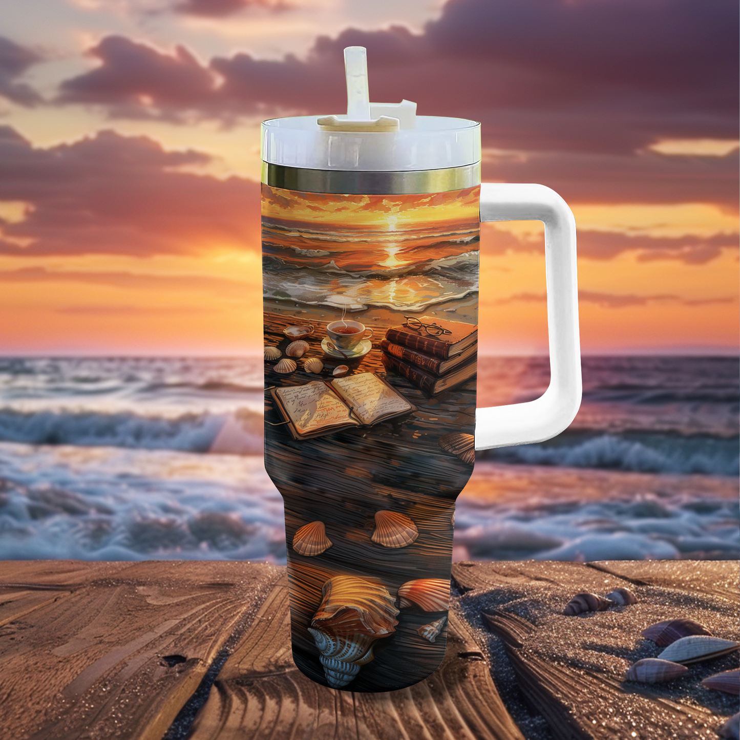 Shineful Tumbler Sunset Reading