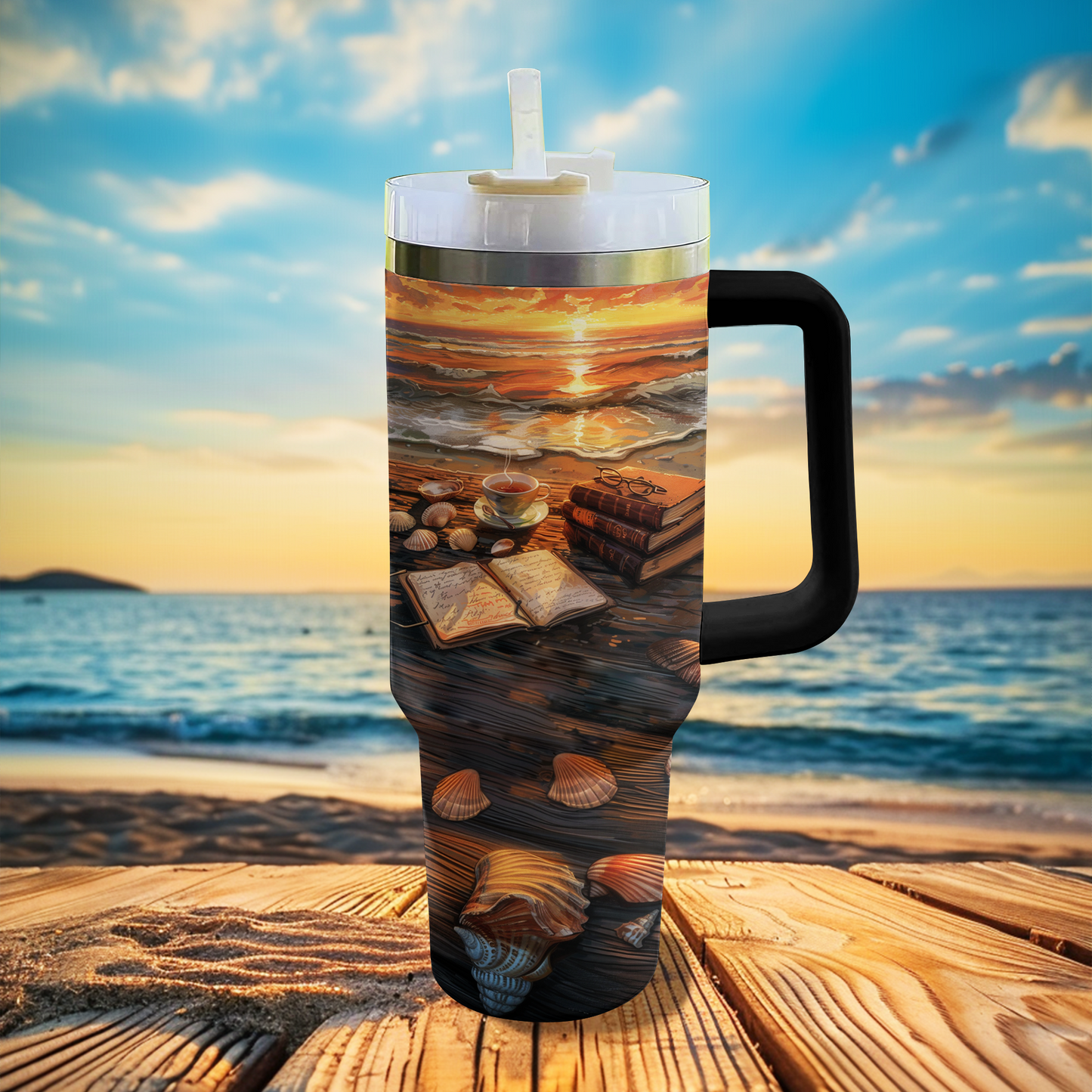 Shineful Tumbler Sunset Reading