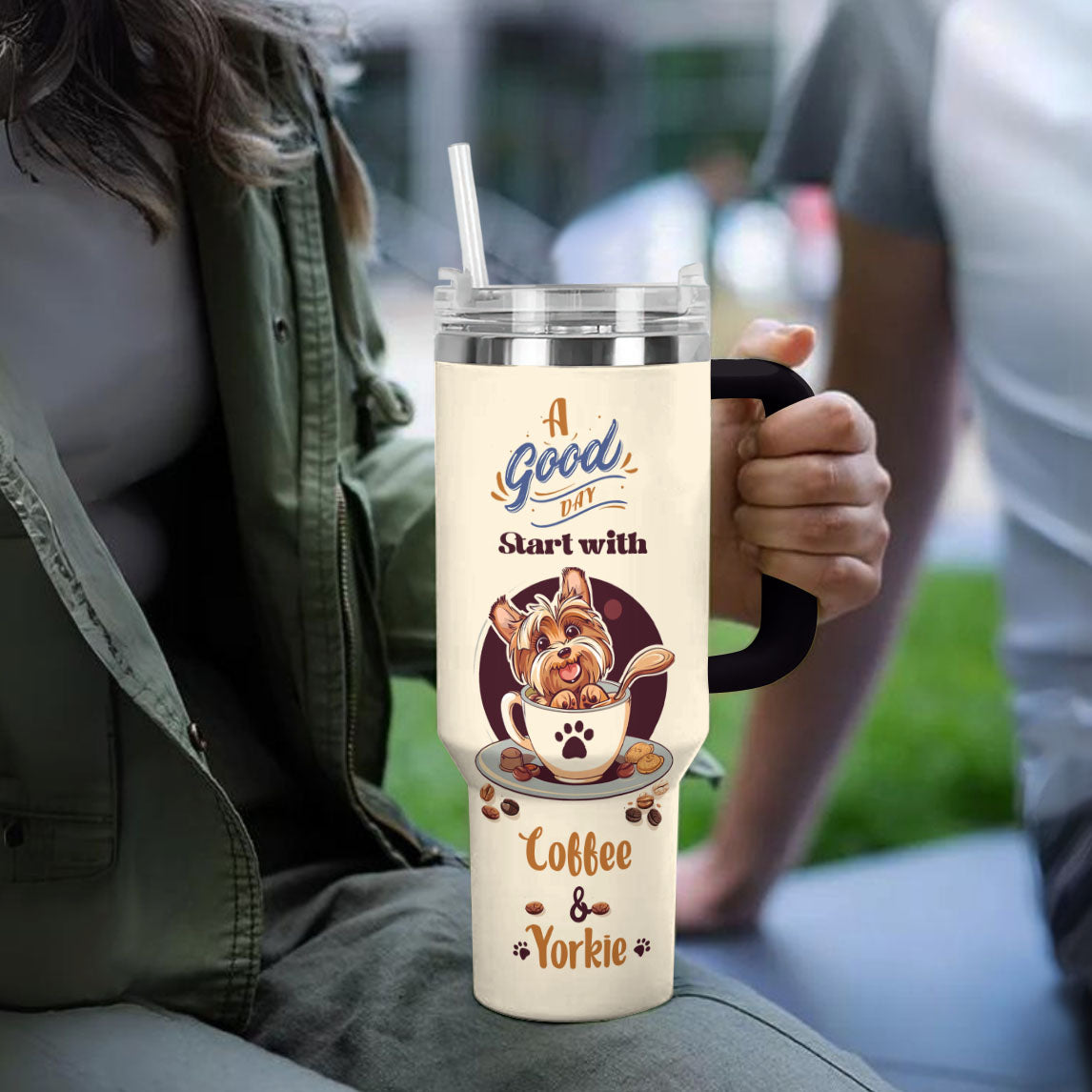 Shineful Tumbler Yorkie Coffee