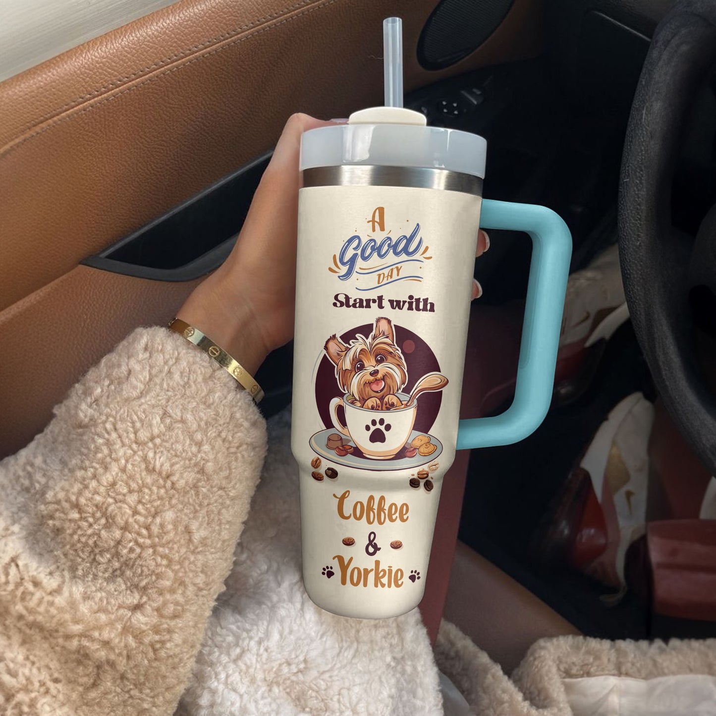Shineful Tumbler Yorkie Coffee