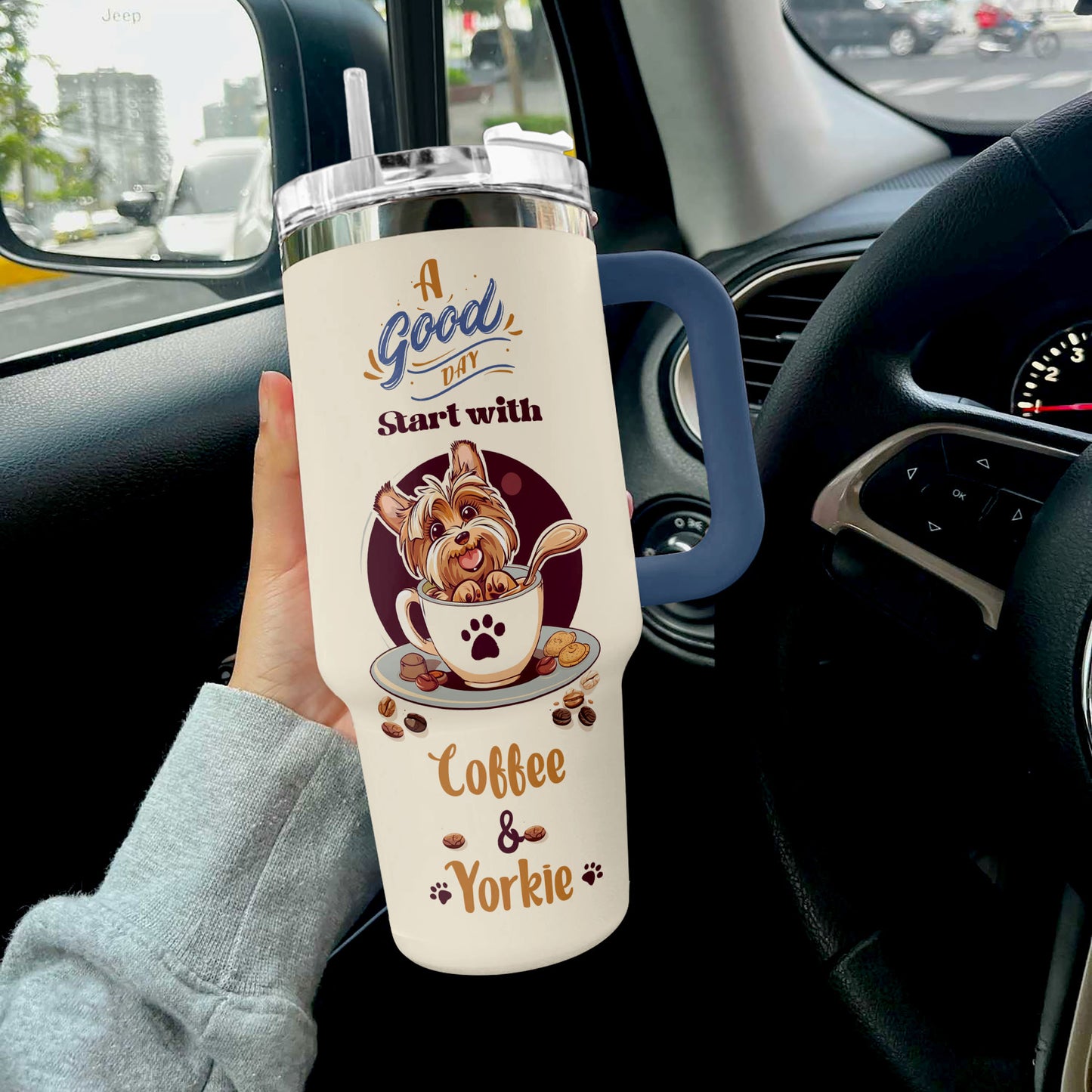 Shineful Tumbler Yorkie Coffee