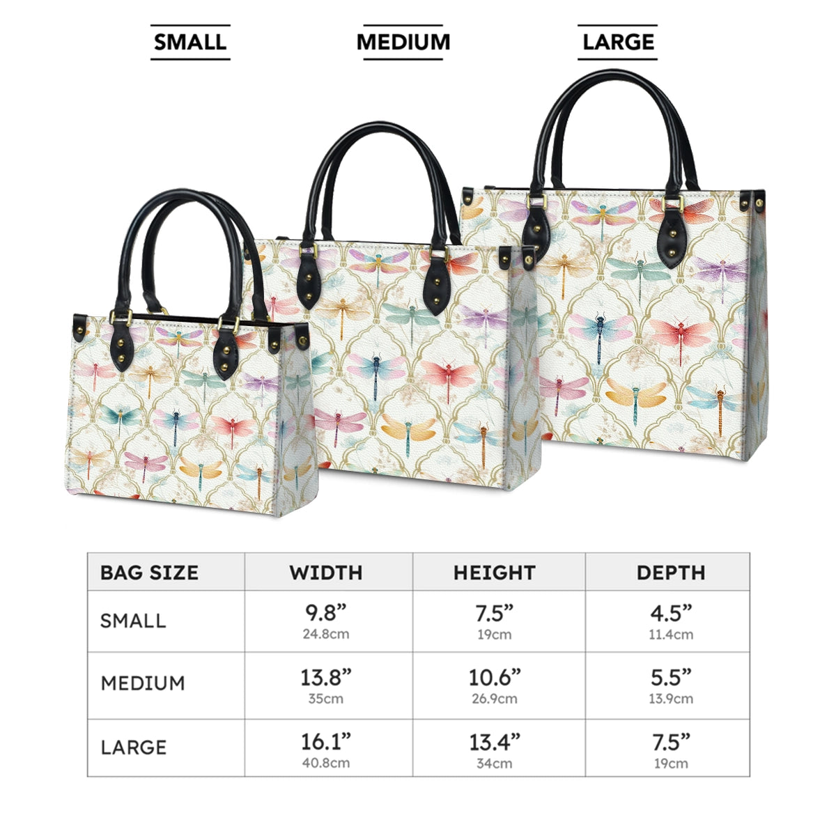 Shineful Leather Bag Dragonfly Garden