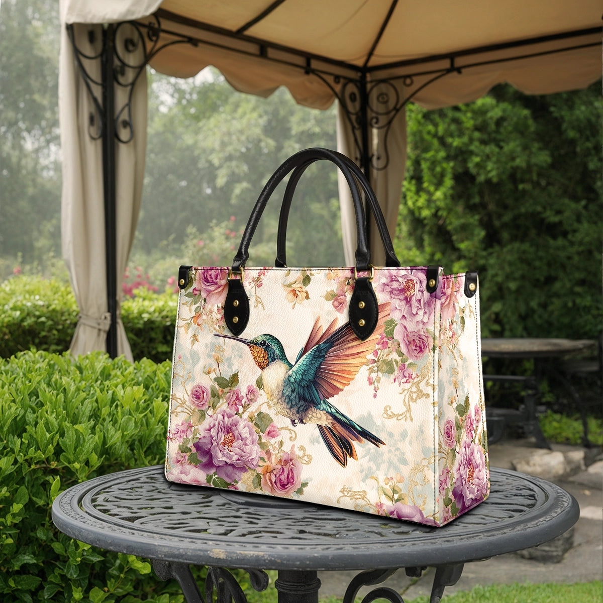 Shineful Leather Bag Hummingbird's Garden