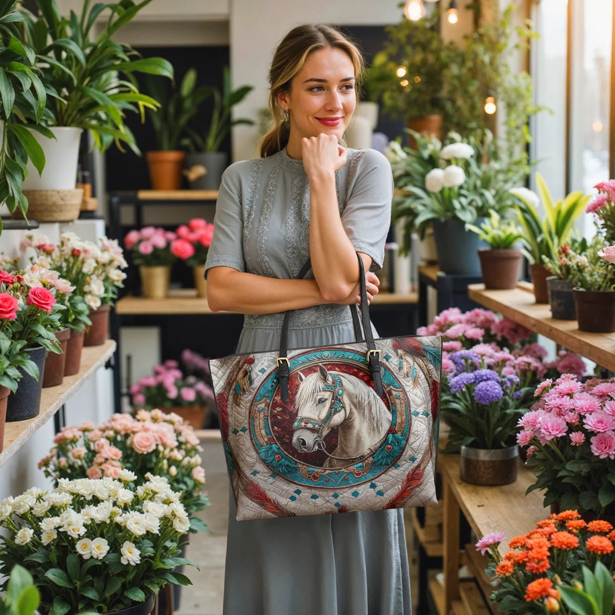 Shineful Leather Tote Bag - Native Grace