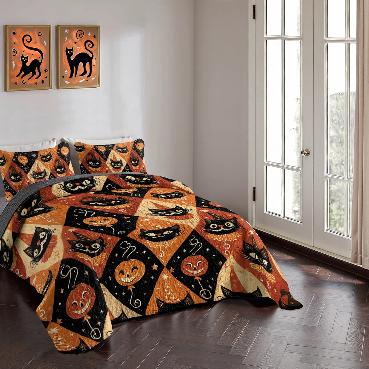Shineful All Season Quilt 3-Piece Set Cat Whisker and Wands