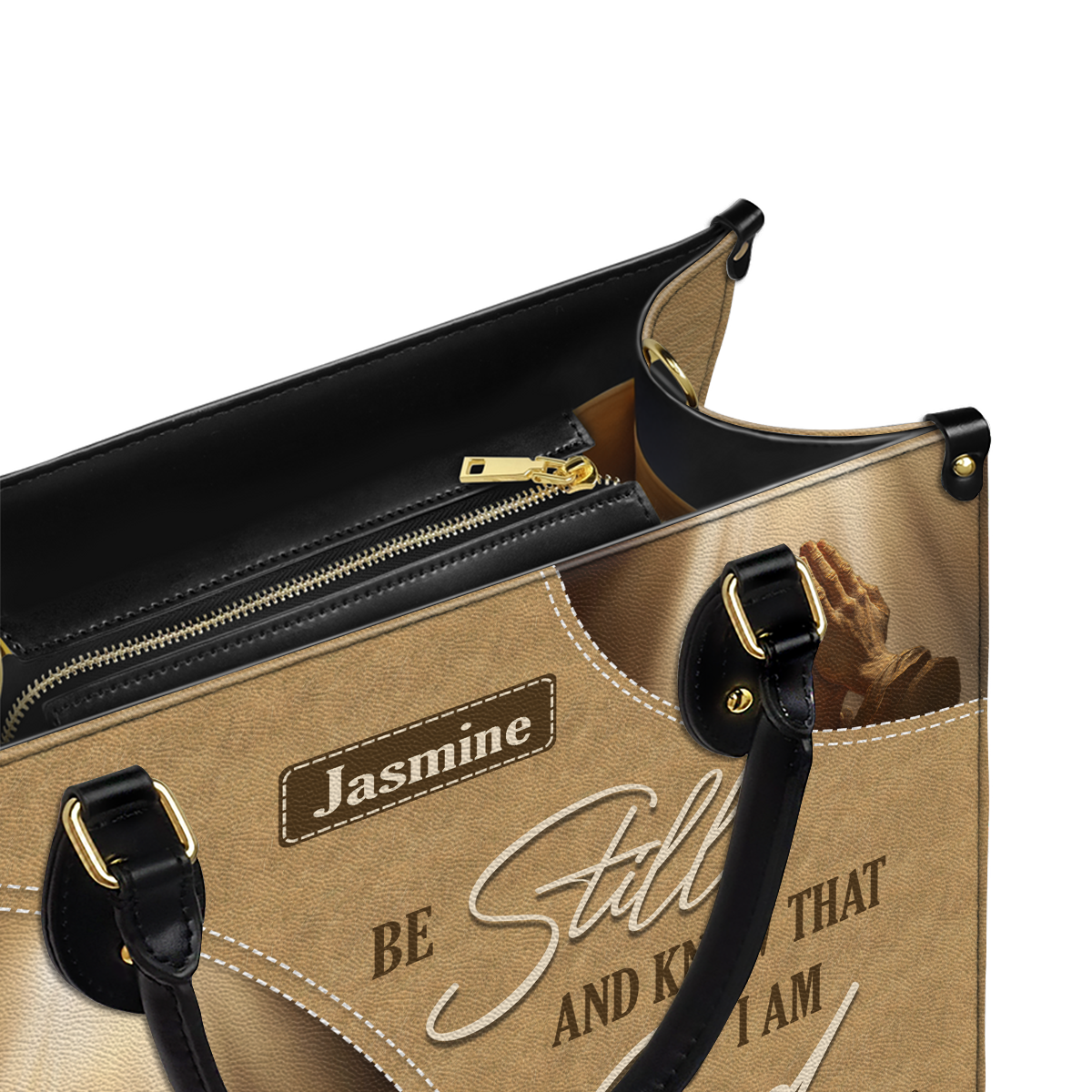 Shineful Leather Bag Personalized Golden Stillness