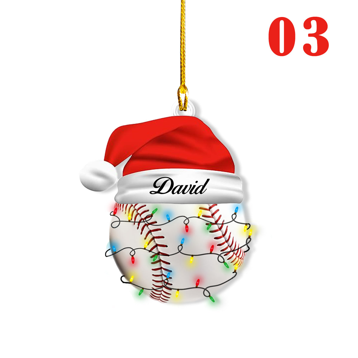 Shineful Personalized  2D Acrylic Ornament - Sports Ball Christmas Ornament Collection