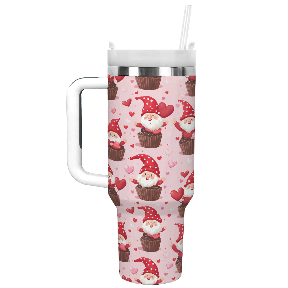 Shineful Tumbler Valentine Gnome Pattern