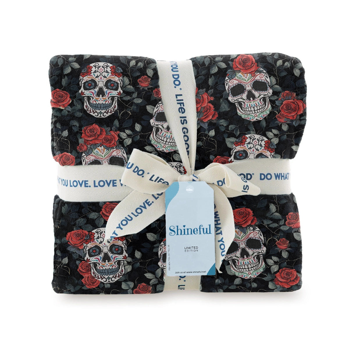 Shineful Fleece Blanket Dark Romance Sugar Skull