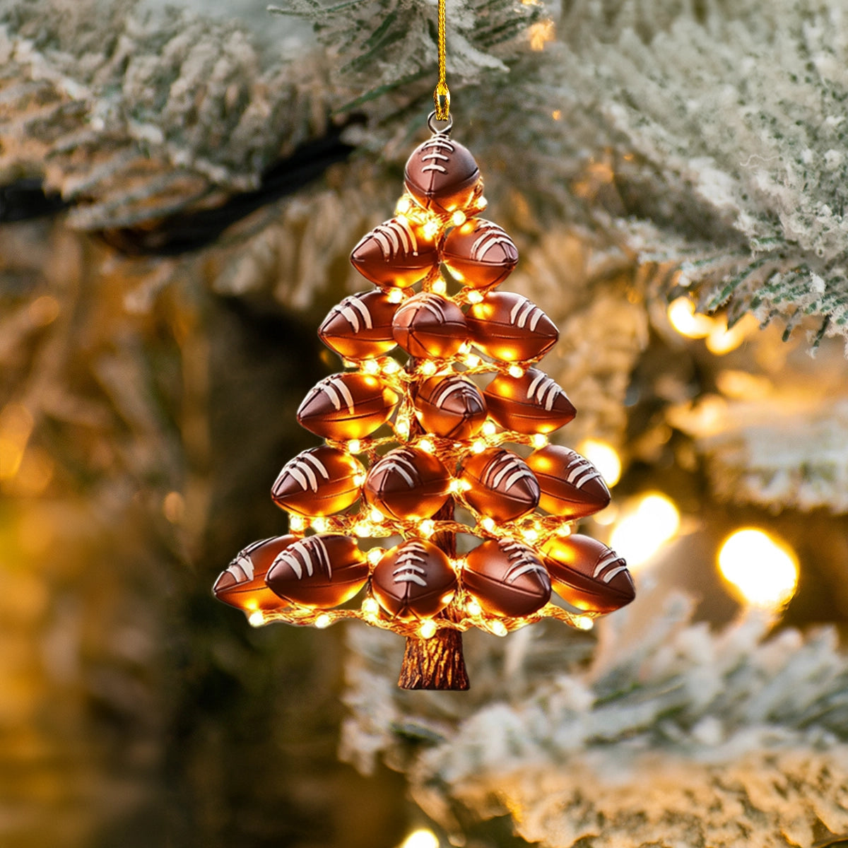 Shineful 2D Acrylic Ornament All-Star Football Christmas