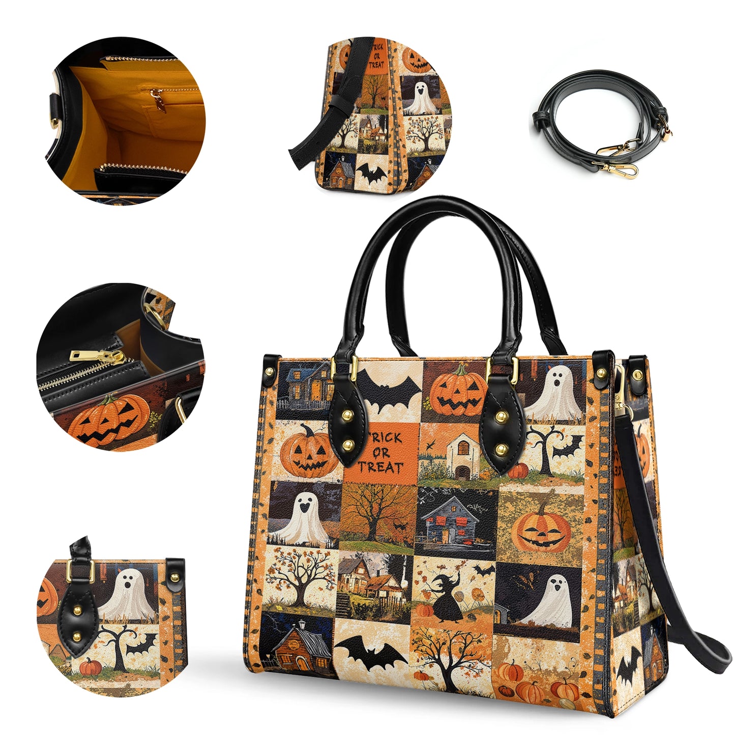 Shineful Leather Bag Spooky Trick Or Treat Halloween
