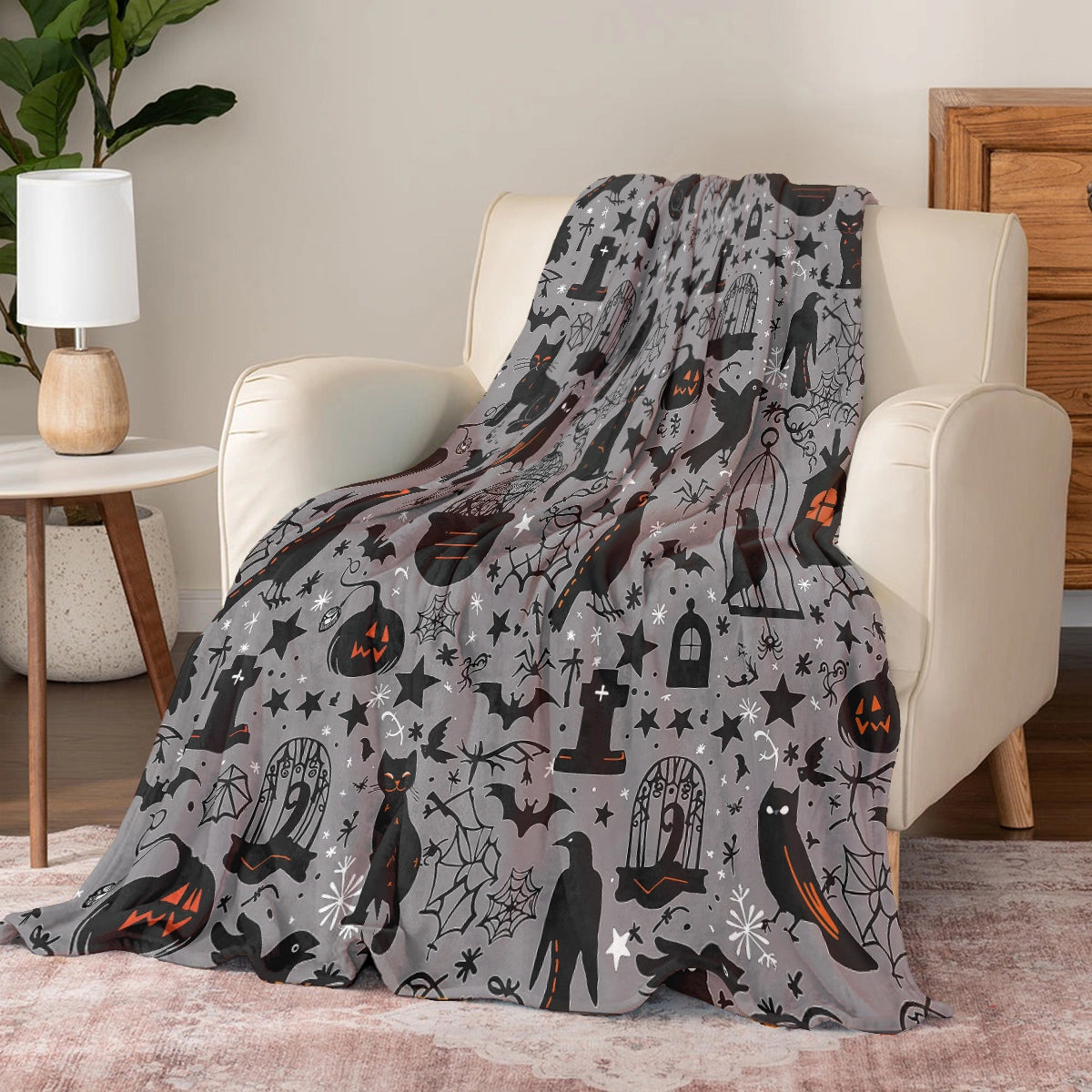Shineful Fleece Blanket Spooky Shadow