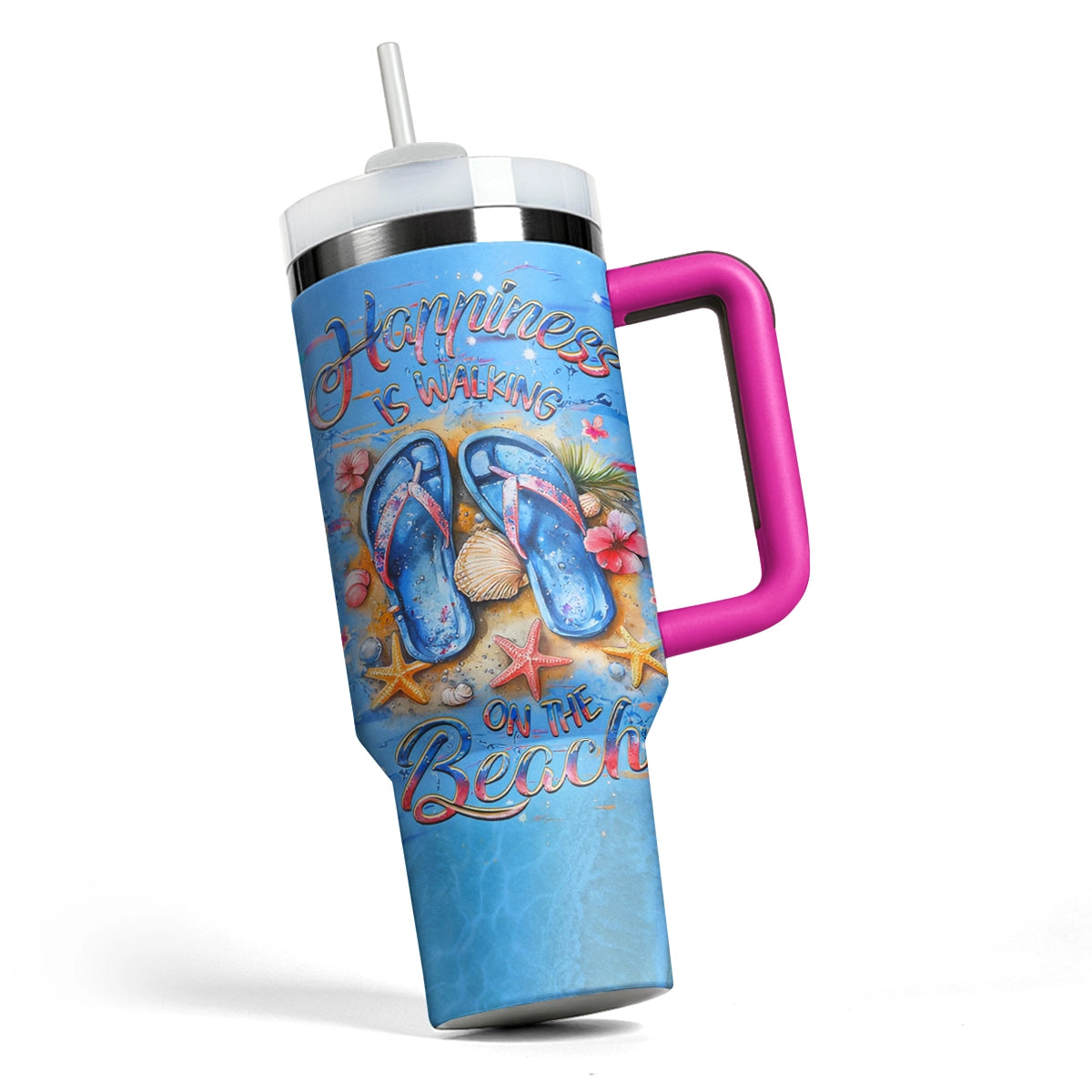 Shineful Tumbler Happiness On The Beach