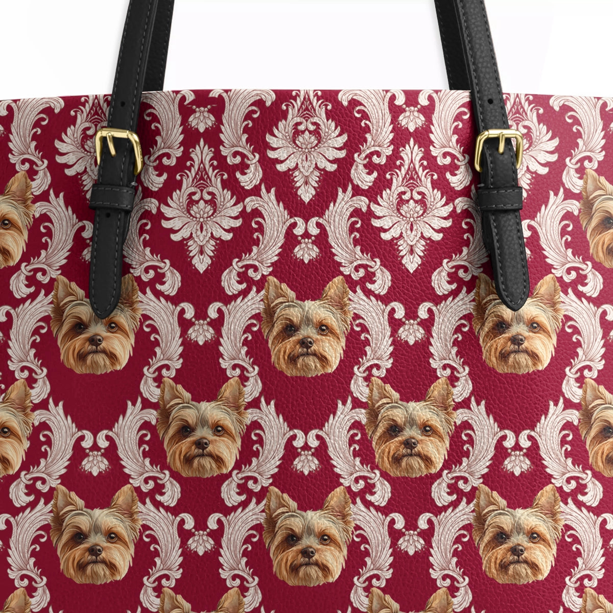 Shineful Leather Tote Bag Royal Yorkie Charm