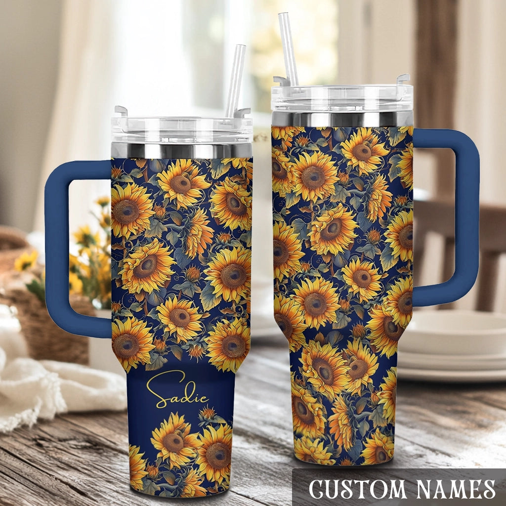 Shineful Tumbler Sunflower Personalized Gorgeous Flower