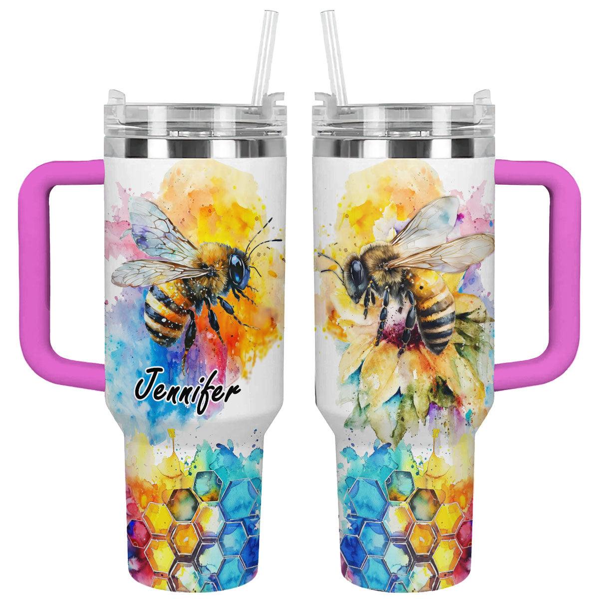 Shineful Tumbler Personalized Bee Blossom Harmony