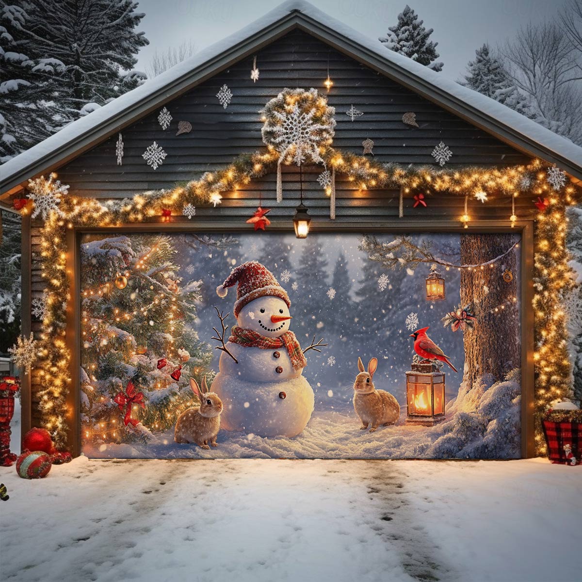 Shineful Garage Door Banner Decoration Christmas Eve Magic