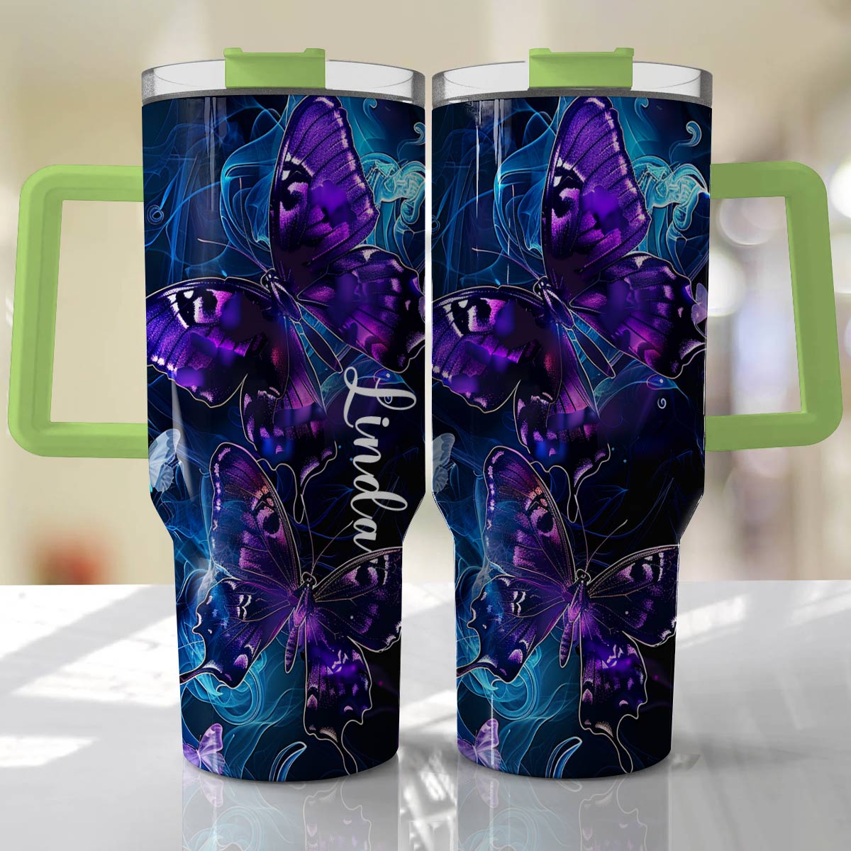 Shineful Personalized Tumbler Magnificent Butterflies