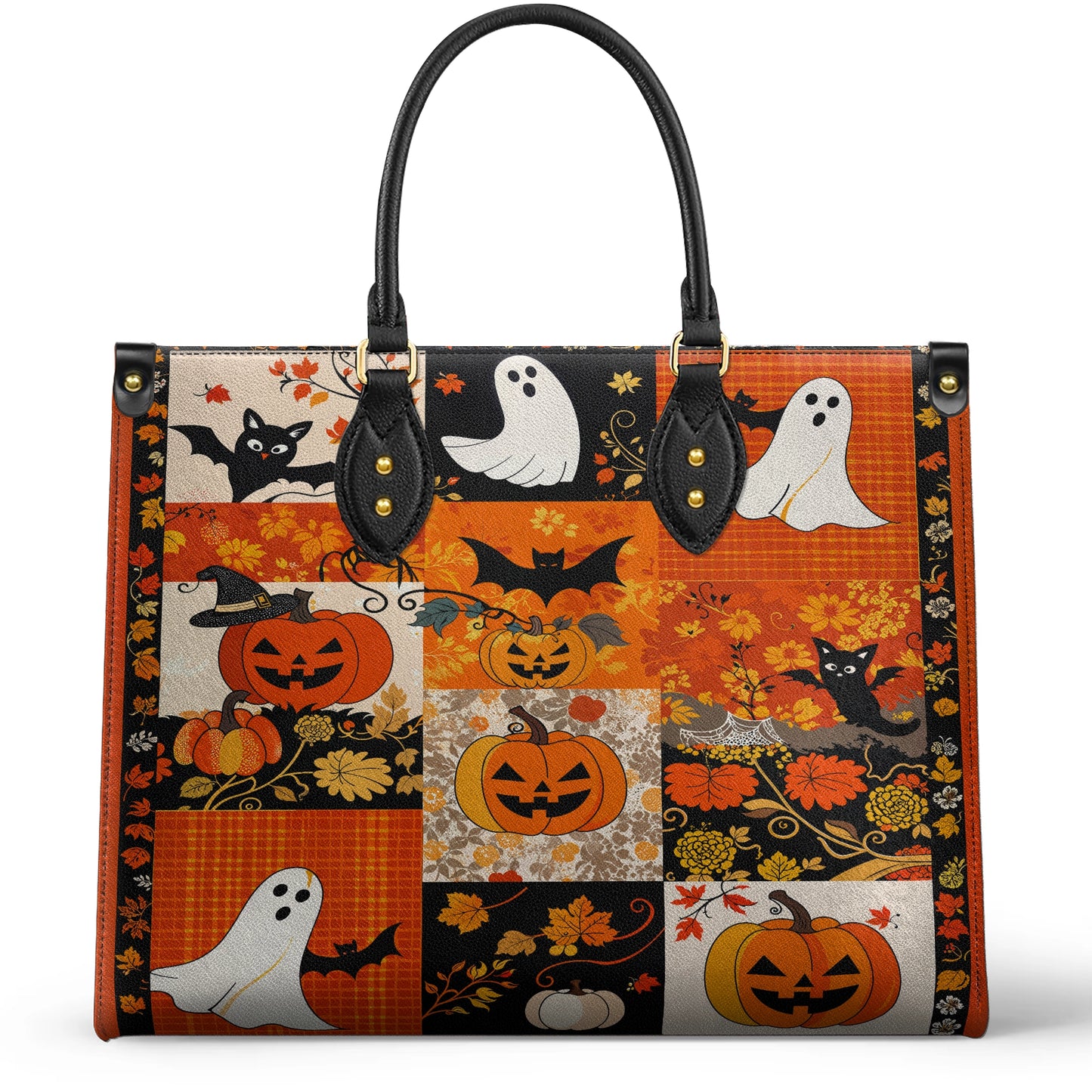 Shineful Leather Bag Patchwork Spooks