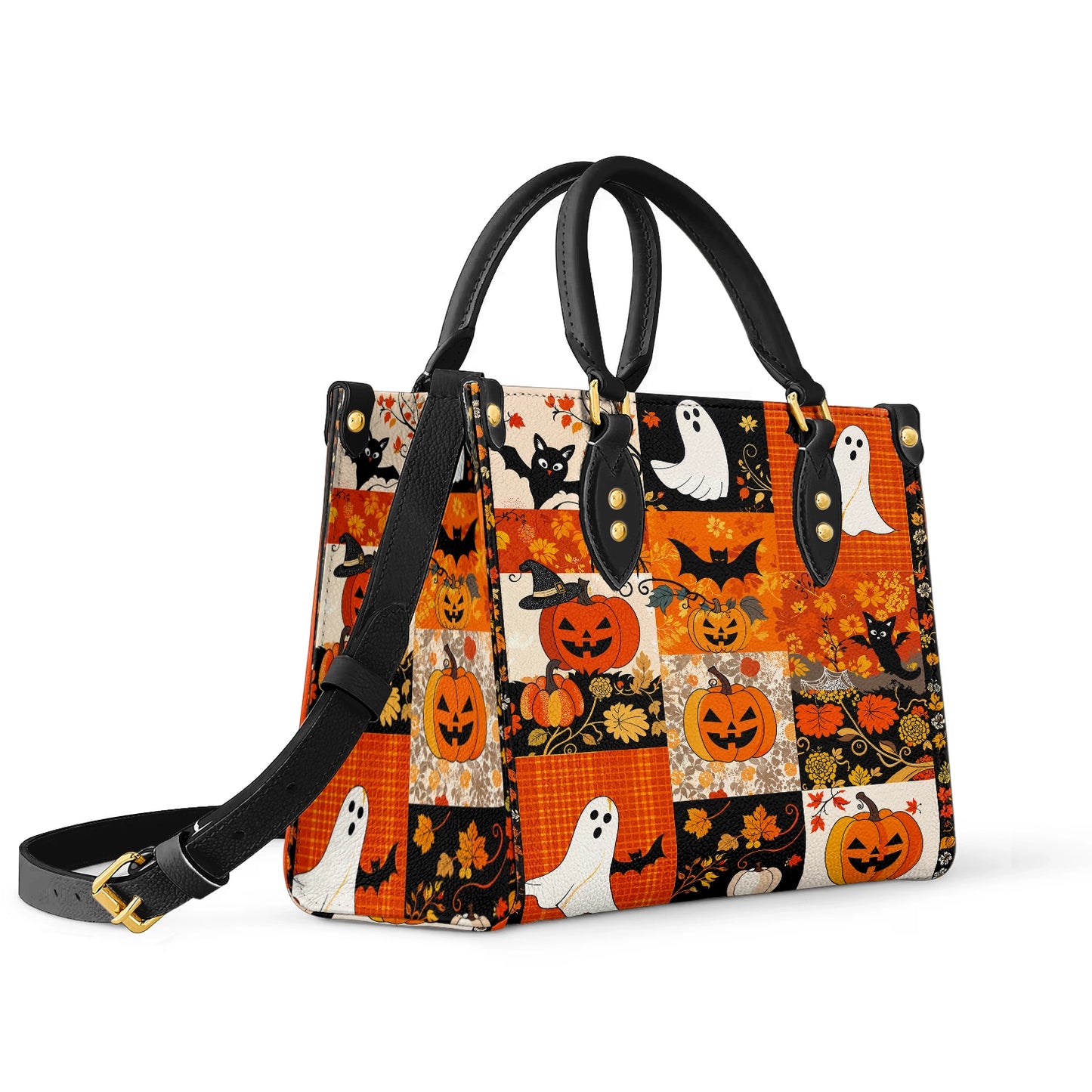 Shineful Leather Bag Patchwork Spooks