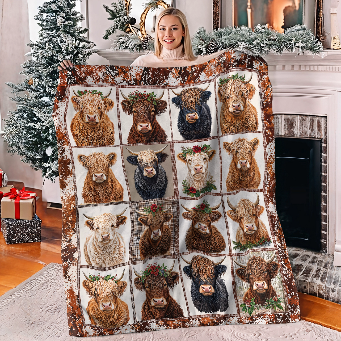 Shineful Fleece Blanket Cow In My Heart