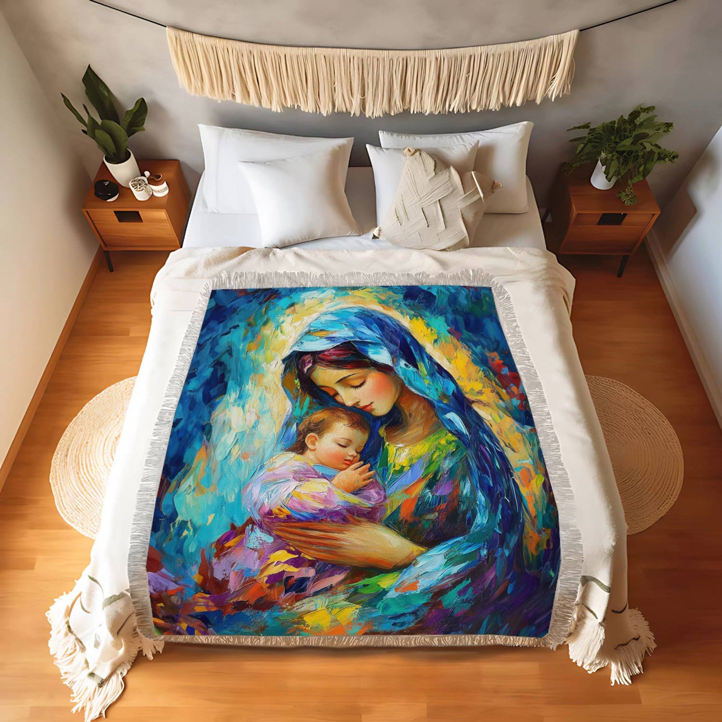 Shineful Woven Tapestry Throw Blanket Blessed Art