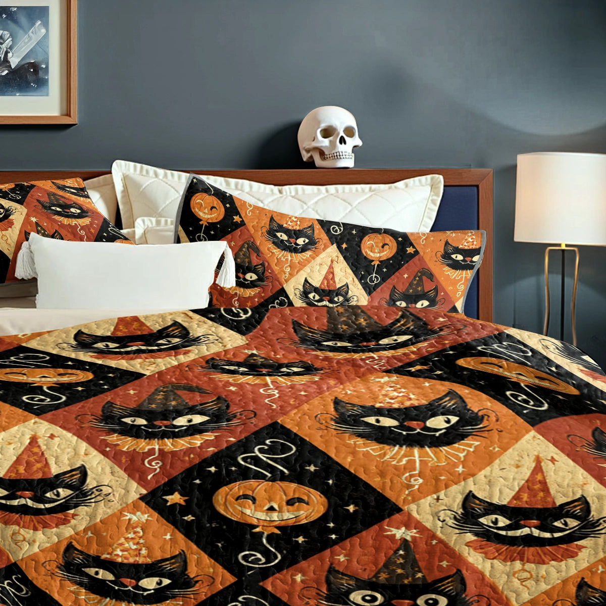Shineful All Season Quilt 3-Piece Set Cat Whisker and Wands
