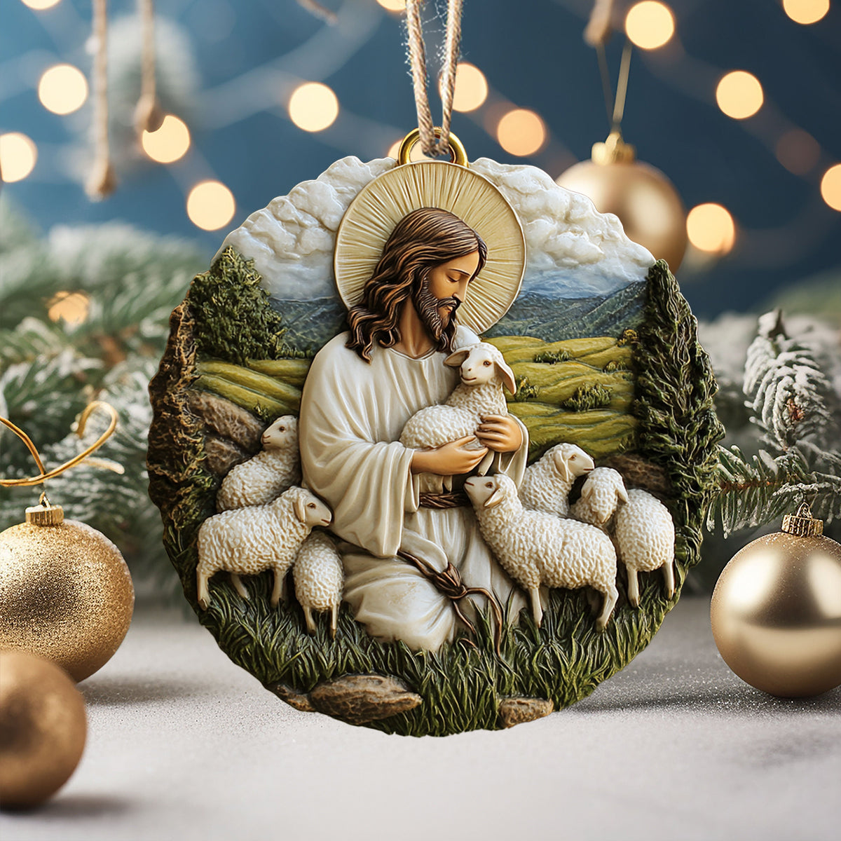 Shineful 2D Acrylic Ornament - The Good Shepherd