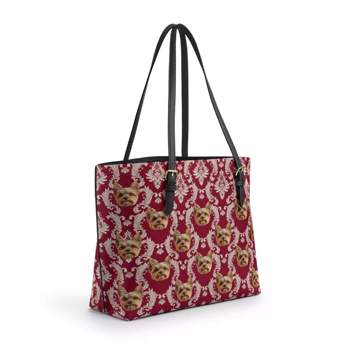 Shineful Leather Tote Bag Royal Yorkie Charm