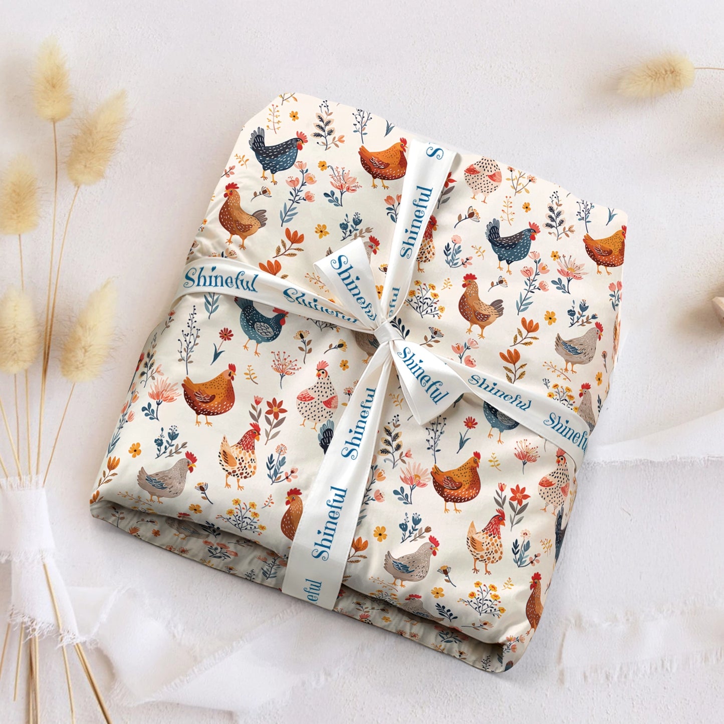 Shineful Fitted Sheet Chicken Flower
