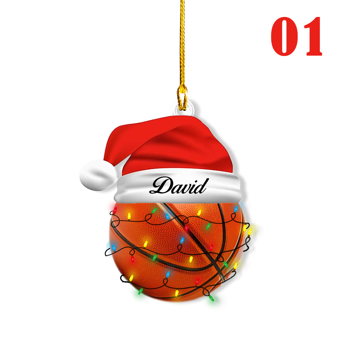 Shineful Personalized  2D Acrylic Ornament - Sports Ball Christmas Ornament Collection