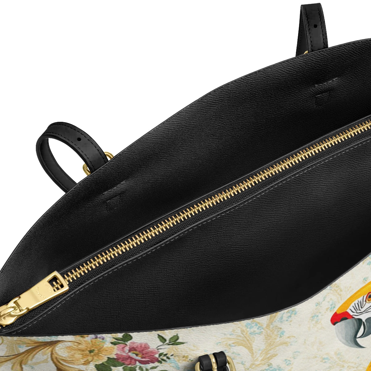 Shineful Leather Tote Bag - Macaw Enchantment