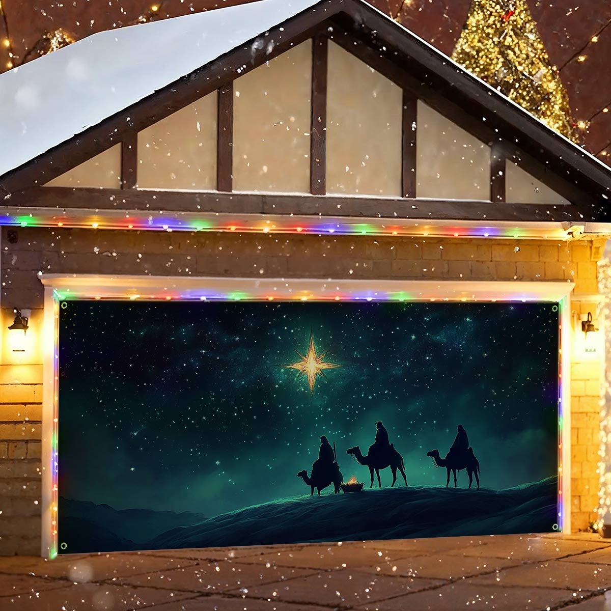 Shineful Garage Door Banner Decoration Starlit Journey