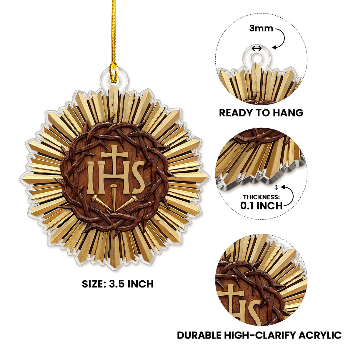 Shineful 2D Acrylic Ornament Corpus Christi Elegance
