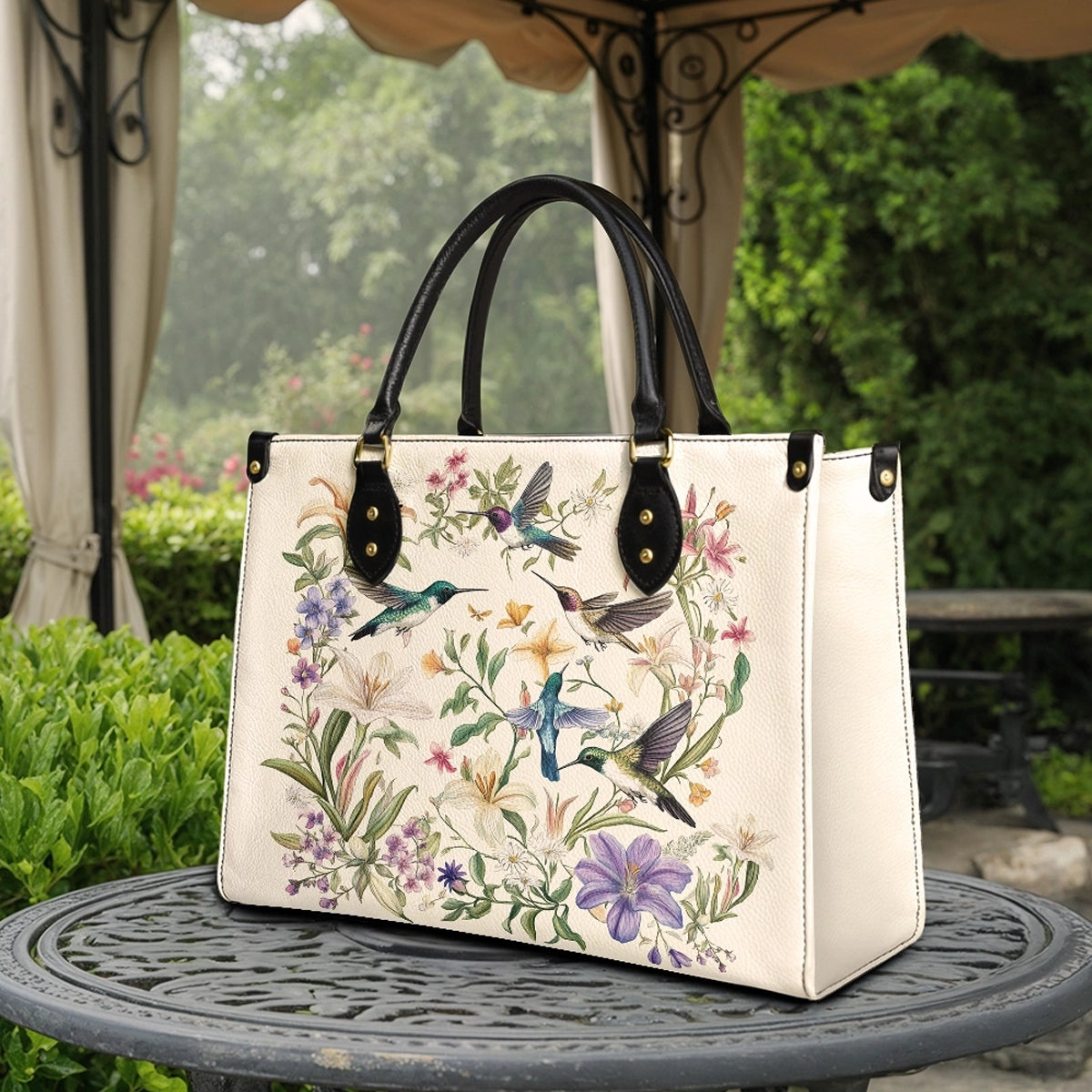 Shineful Leather Bag Hummingbird Winged Bloom