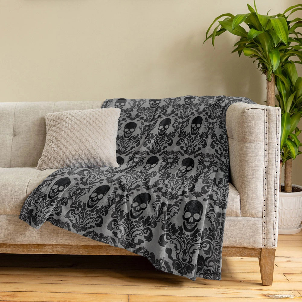 Shineful Fleece Blanket Victorian Skull Ornate