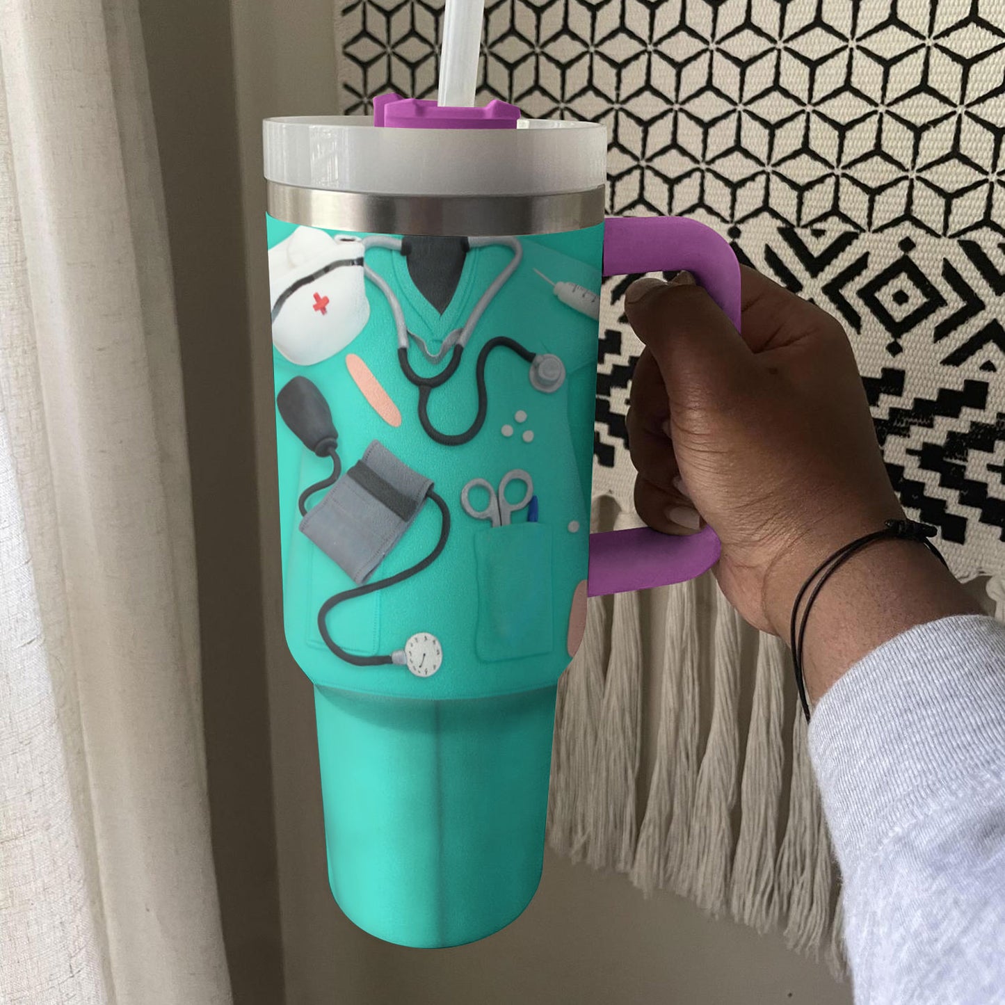 Nurse Tumbler Shineful Nurse Uniform Not All Angles Have Wings Personalized