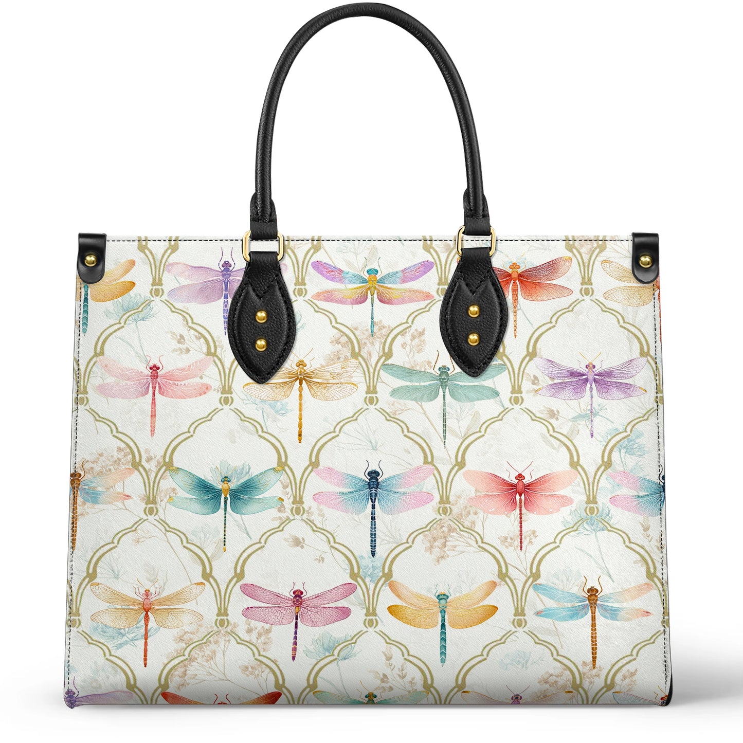 Shineful Leather Bag Dragonfly Garden