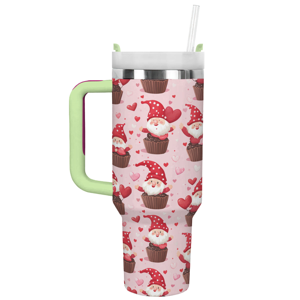 Shineful Tumbler Valentine Gnome Pattern