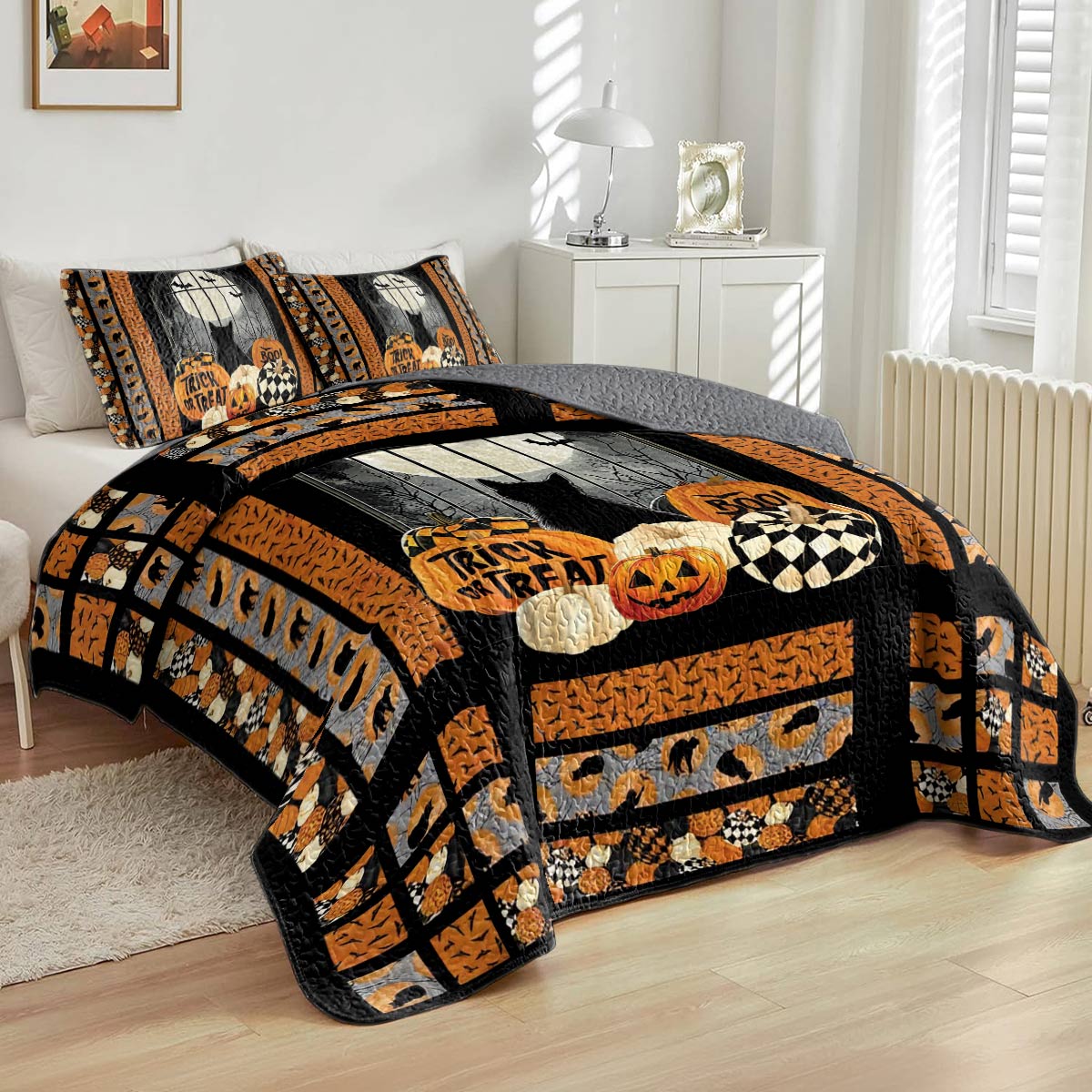 Shineful All Season Quilt 3-Piece Set Spooky Night